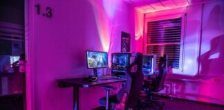 Installing Acoustic Panels to Improve Your Gaming or Video Production Set Up a room with a desk, computer, and two monitors