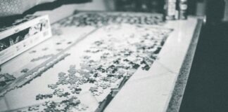 The Best & Most Popular Puzzle Games of 2023 a close up of a counter top with flowers on it