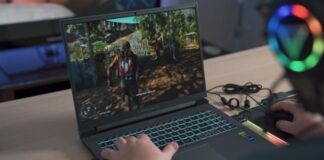 Lightweight Powerhouses: The Best Thin Gaming Laptops a person playing a video game on a laptop